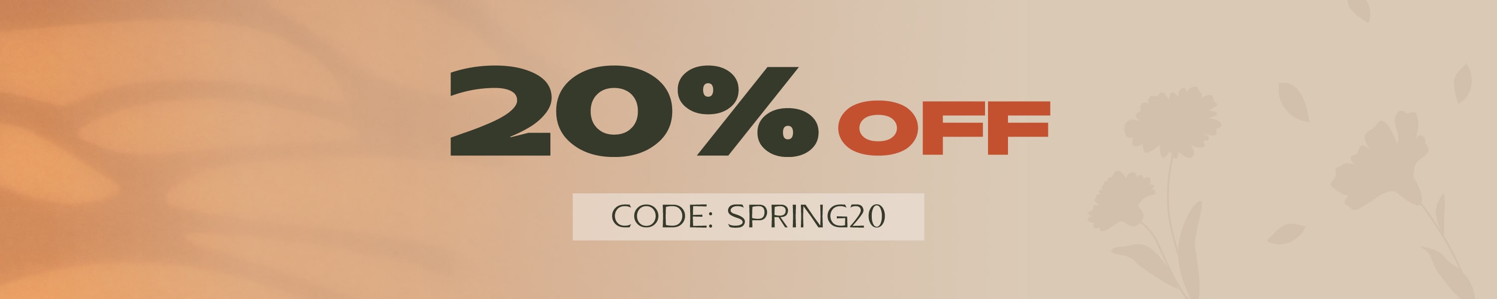 Spring Sale 20% OFF