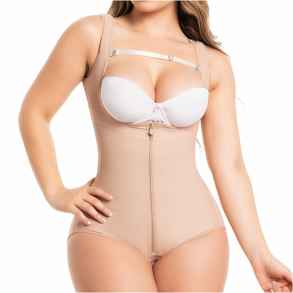 Fajas Colombianas Reductoras One Piece Body Shaper - Post Surgery BBL Girdle - Black