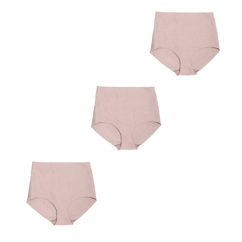 Daily Use Under Wear 3-Pack Tummy Control Mid Rise Shapewear Seamless Shaping Panties Sonryse SP620NC-2-Shapes Secrets Fajas