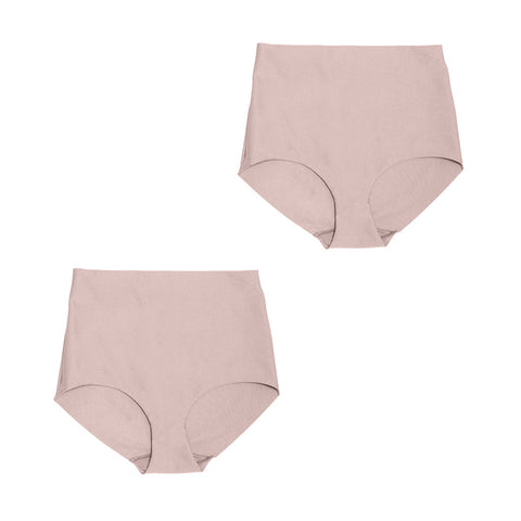 Daily Use Under Wear 2-Pack Tummy Control Mid Rise Shapewear Seamless Shaping Panties Sonryse SP620NC-2-Shapes Secrets Fajas