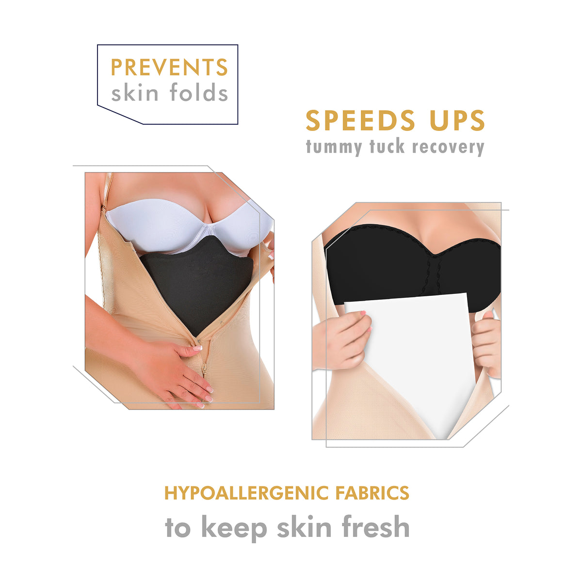 M&D 0066 Fajas Colombianas Reductoras y Moldeadoras & Tabla Abdominal   Liposuction Compression Garments Ab Board Lipo Foam Beige XS at   Women's Clothing store