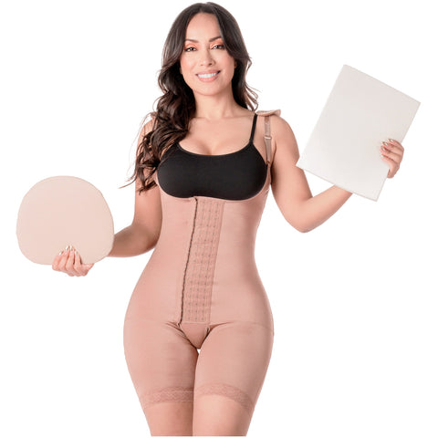 Be Shapy | MariaE 9182 Colombian Shaper Bodysuit After Surgery + Lipo Ab Board and Liposuction Foam-5-Shapes Secrets Fajas