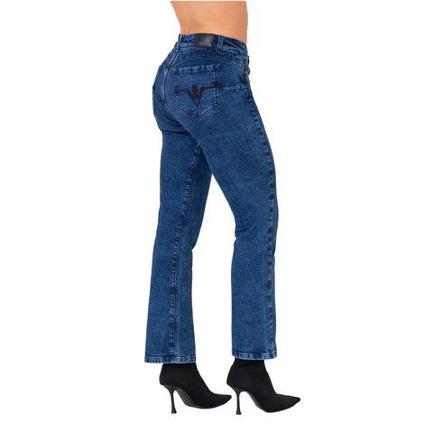 LOWLA 212359 | Regular Rise Butt Lift Straight Colombian Mom Jeans for Women-2-Shapes Secrets Fajas