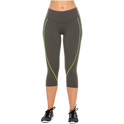 Flexmee 944210 Liberty Capri Polyester Activewear Workout Pants Trousers-6-Shapes Secrets Fajas