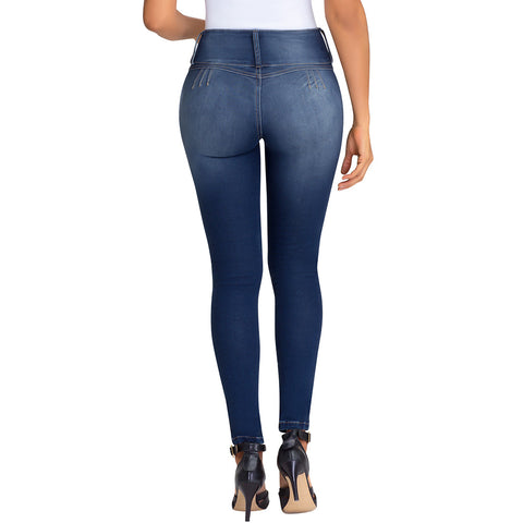 Lowla - JE219719 | High Waisted Tummy Control Skinny Jeans with Inner Girdle