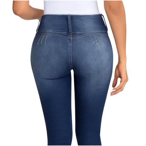 Lowla - JE219719 | High Waisted Tummy Control Skinny Jeans with Inner Girdle