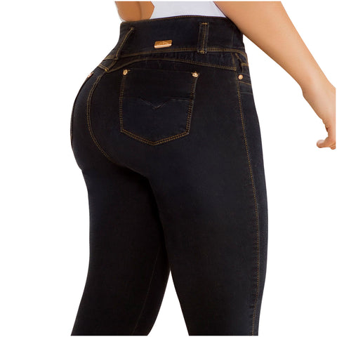 LT.Rose CS3B02 Colombian Mid-rise Butt Lifter Skinny Jeans-1-Shapes Secrets Fajas