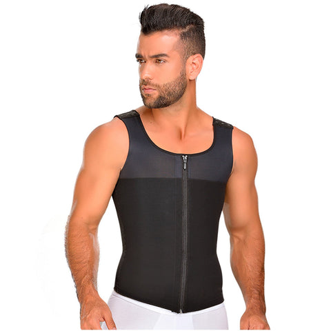 Fajas MYD 0760 | Compression Tank Top Mens Shapewear Slimming Vest-1-Shapes Secrets Fajas