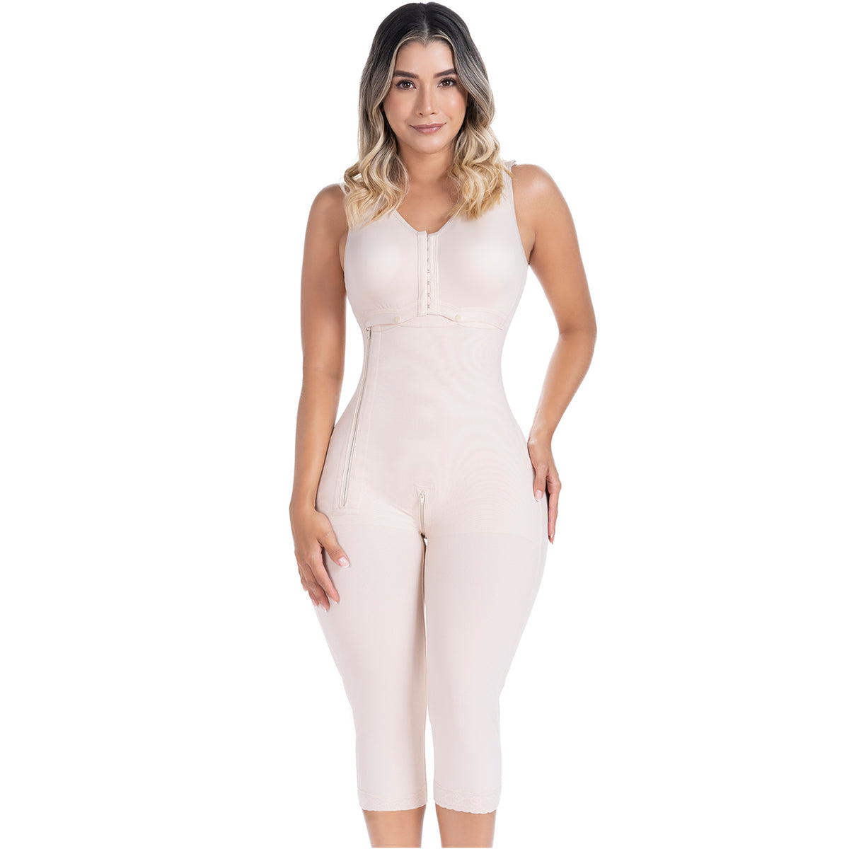 Fajas Sonryse 014ZL Colombian Shapewear Knee Length Body Shaper Bu