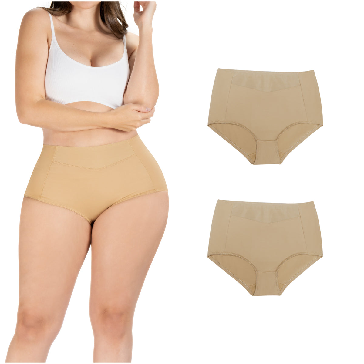 Daily Use Under Wear 2Pack Seamless Slim Panties Shapewear High Waist