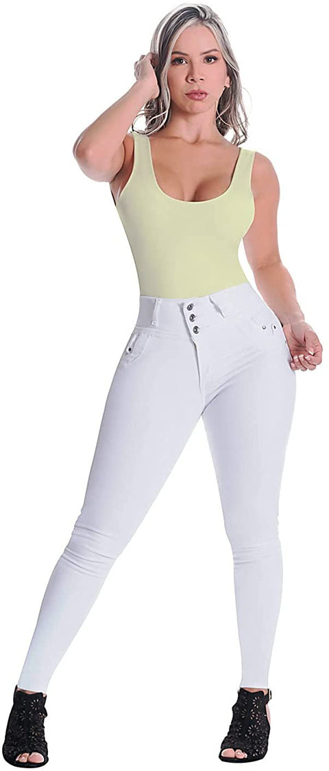 Lowla 242221 | High Waisted Colombian Butt Lifter Skinny Jeans For Women-5-Shapes Secrets Fajas