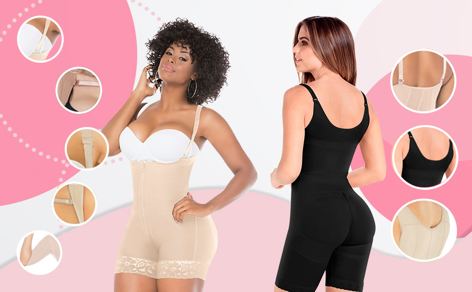 Colombian Shapewear for Women, Back Design and Straps