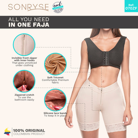 Fajas SONRYSE TR70ZF | Butt Lifting Shapewear Shorts | Daily Use | Triconet