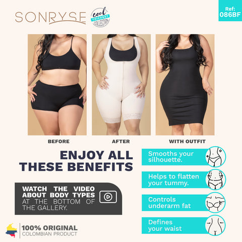 Postpartum Natural-birth, Mid-Thigh, Wide Straps, Med Compression Sonryse TR86BF
