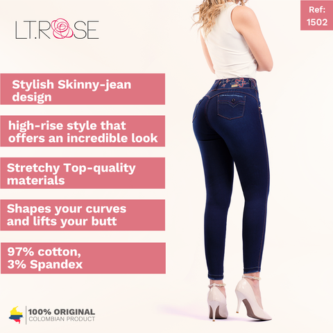 LT. Rose 1502 |  Mid Rise Skinny Butt Lifting Jeans for Women