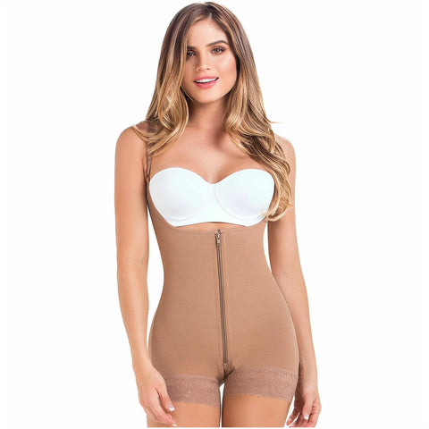 Fajas MariaE 9235 | Colombian Body Shaper | Butt Lifting Postpartum Girdle Shapewear for Women | Open Bust for Daily Use-9-Shapes Secrets Fajas