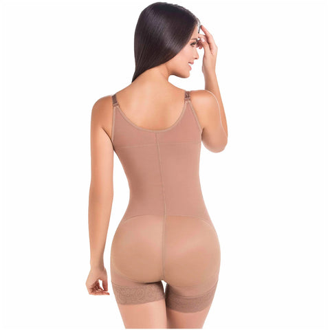 MARIAE FPL3330 Stage 2 Faja Colombiana Post Surgery Postpartum Shapewear Bodysuit Short Length with Side Ziipper & Open Bust