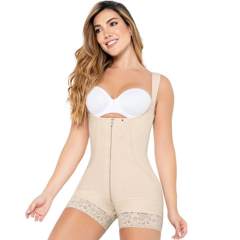 Fajas MariaE 9235 | Colombian Body Shaper | Butt Lifting Postpartum Girdle Shapewear for Women | Open Bust for Daily Use-1-Shapes Secrets Fajas