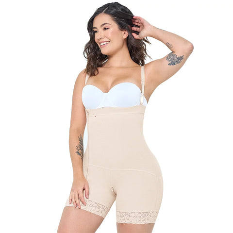 Postpartum C-Section, Open-Bust, Zippered Crotch, High Compression Shapewear Fajas MariaE 9143-9-Shapes Secrets Fajas