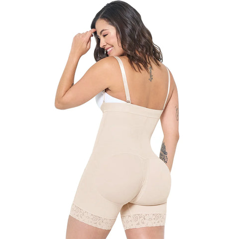 Postpartum C-Section, Open-Bust, Zippered Crotch, High Compression Shapewear Fajas MariaE 9143-3-Shapes Secrets Fajas