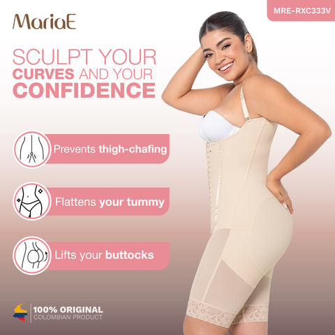 MARIAE RXC333V Fajas Colombianas Reductoras Moldeadoras Daily Use Shapewear Bodysuit High Compression Garment with Inner Elastic Bones