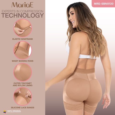 MARIAE SBN0130 Fajas Colombianas High Waisted Shapewear Shorts for Women Butt Lift Triconet