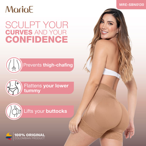 MARIAE SBN0130 Fajas Colombianas High Waisted Shapewear Shorts for Women Butt Lift Triconet