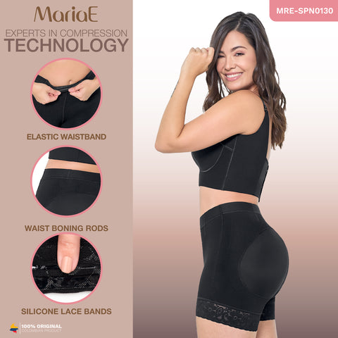 MARIAE SPN0130 Fajas Colombianas High Waisted Butt Lifter Shaper Shorts High Compression