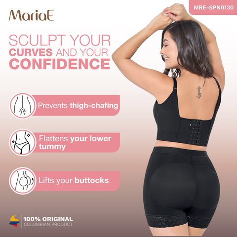 MARIAE SPN0130 Fajas Colombianas High Waisted Butt Lifter Shaper Shorts High Compression