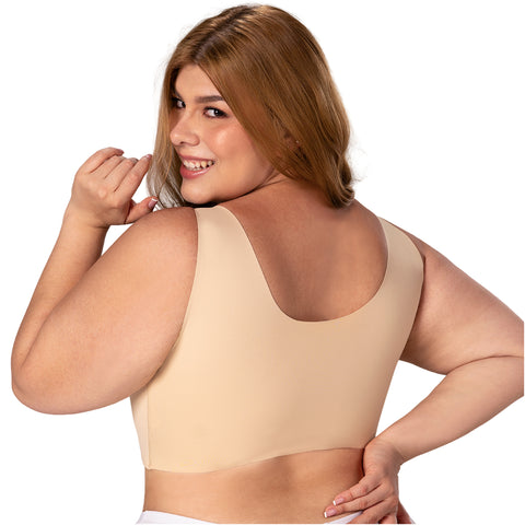 V-Neck Seamless Lift Top | Pre-Molded Bra Support | MYD B06006
