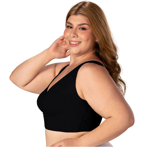 V-Neck Seamless Lift Top | Pre-Molded Bra Support | MYD B06006
