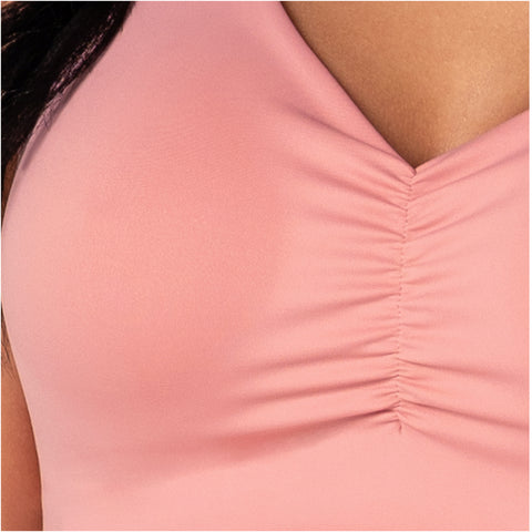V-Neck Seamless Lift Top | Pre-Molded Bra Support | MYD B06006
