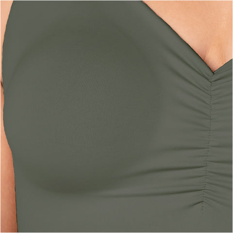 V-Neck Seamless Lift Top | Pre-Molded Bra Support | MYD B06006