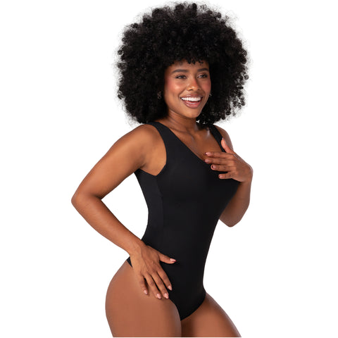 Seamless Bodysuit | Light Control Thong Shaper w/ Removable Cups | MYD BD06010