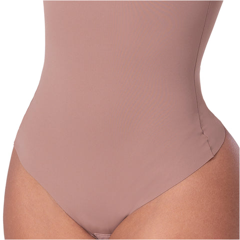 Flutter-Sleeve Bodysuit | Light Control V-Neck Shaper | MYD BD06014