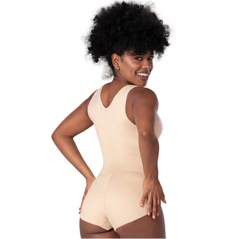 Extra-Short Seamless Bodysuit | Open Bust Thong Shaper | MYD FEX06035