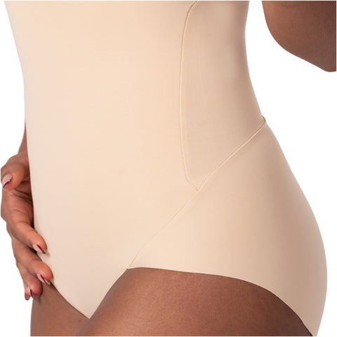 Extra-Short Seamless Bodysuit | Open Bust Thong Shaper | MYD FEX06035