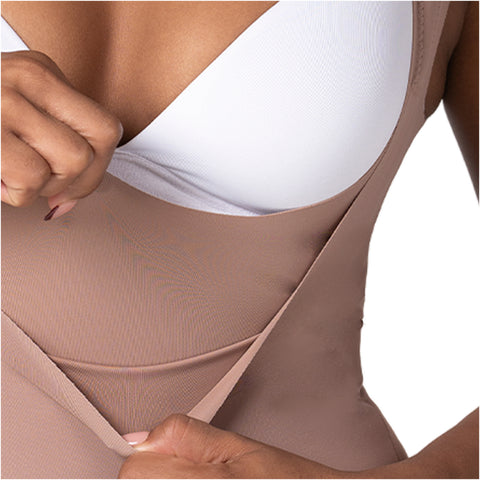 Extra-Short Seamless Bodysuit | Open Bust Thong Shaper | MYD FEX06035