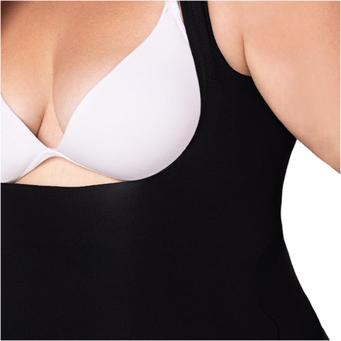 Extra-Short Seamless Bodysuit | Open Bust Thong Shaper | MYD FEX06035