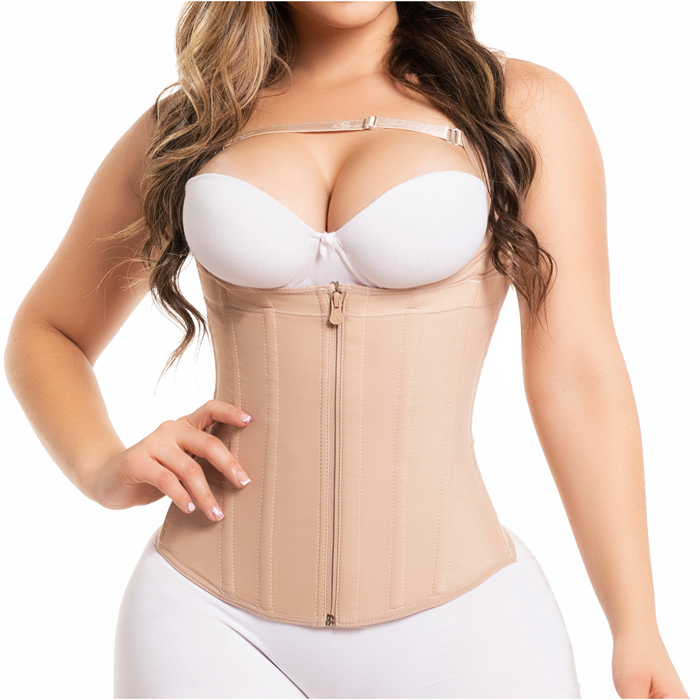 Premium Colombian Shapewear Fajas Colombianas Reductoras y Moldeadoras  Girdle for women Seamless Gusset Opening with Hooks Open Bust Adjustable  Straps