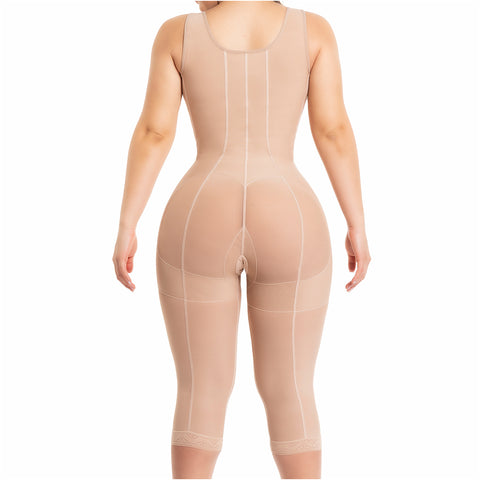 Tummy Tuck and Thigh Liposuction Post-Surgery Faja with Closure System, Bathroom-Friendly Crotch & High Compression Salome 0520