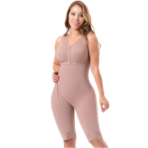 Thigh Liposuction Post-Surgery Faja, Wide Straps, Bra, Zipper & Medium Compression Sonryse 010ZL