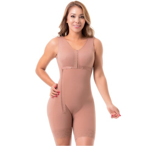 Postpartum C-Section and Post-Surgery BBL Support with Built-in Bra, High Back & Medium Compression Fajas Sonryse 053ZL