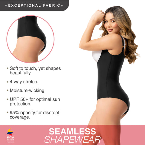 Sonryse SP45NC Tummy Control Panty Shapewear Open Bust Bodysuit