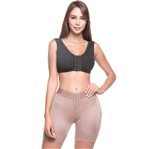 Fajas SONRYSE TR71BF | High Waisted Colombian Shaper Shorts for Women | Mid-Length Daily Use | Triconet