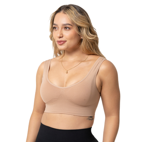 Seamless Top Bra with Built-In Cups | Wire-Free & Comfortable