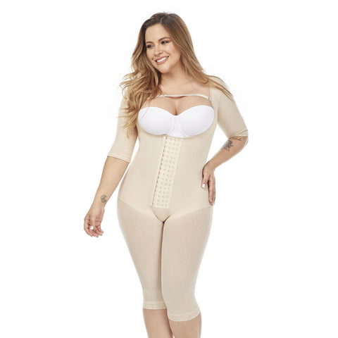Arm & Thigh Liposuction (360) and Thigh Liposuction Post-Surgery Faja with Removable strap over bust, High Compression & High back MariaE 9142-4-Shapes Secrets Fajas