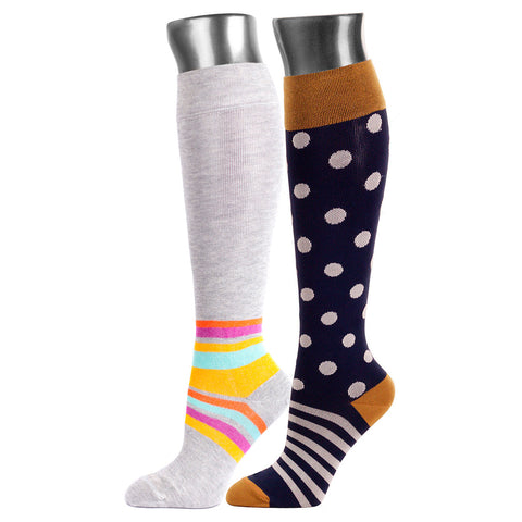 Be Shapy | Knee High Sports Compression Colorful Socks | Medias de Compresión Largas-1-Shapes Secrets Fajas