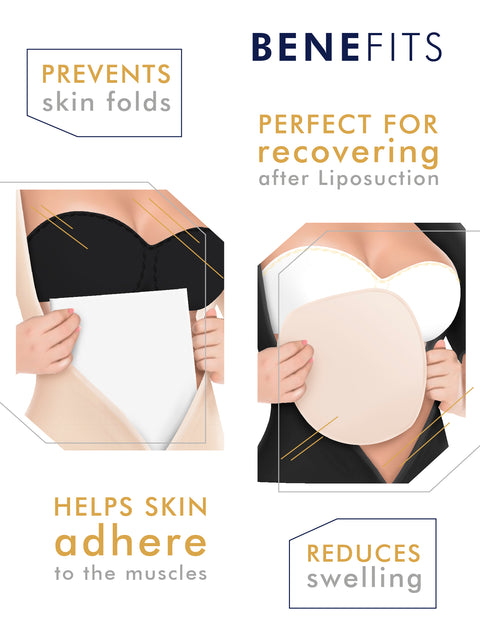 Be Shapy | Salome 0525 Postperative Colombian Fajas + Liposuction Board | Shapewear after Surgery with Sleeves-5-Shapes Secrets Fajas