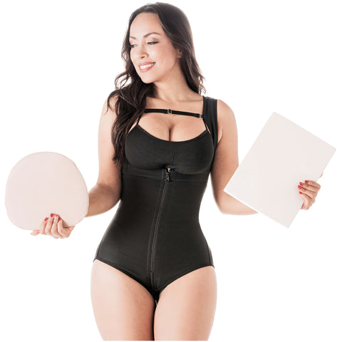 Be Shapy | Salome 0419 Women's Colombian Fajas + Liposuction Ab Board | Tummy Control and Butt Lifter Shapewear for Women-4-Shapes Secrets Fajas
